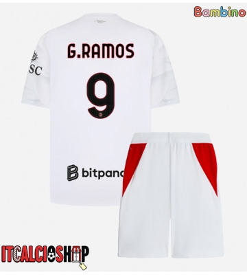 AC Milan Goncalo Ramos #9 Seconda Maglia Bambino 2026-27 Manica Corta (+ Pantaloni corti)